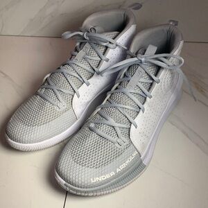 Under Armour Jet 2019 Basketball Shoes White and Gray Size 12